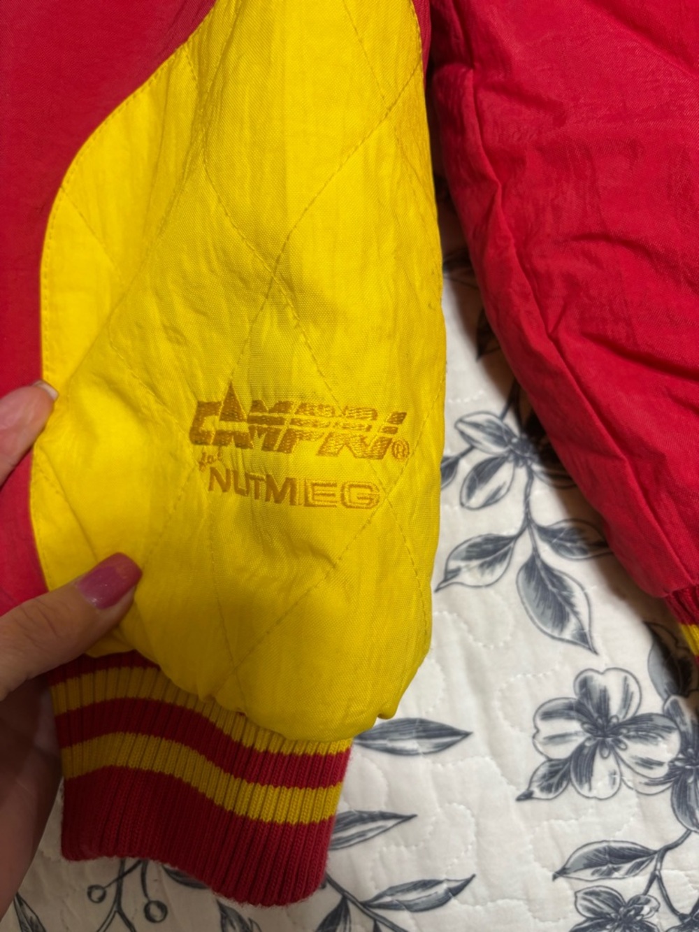 Kansas City Chiefs Red & Yellow Varsity Jacket - Picture 5 of 6